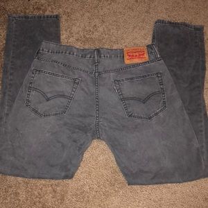 MENS DARK GRAY LEVI PANTS